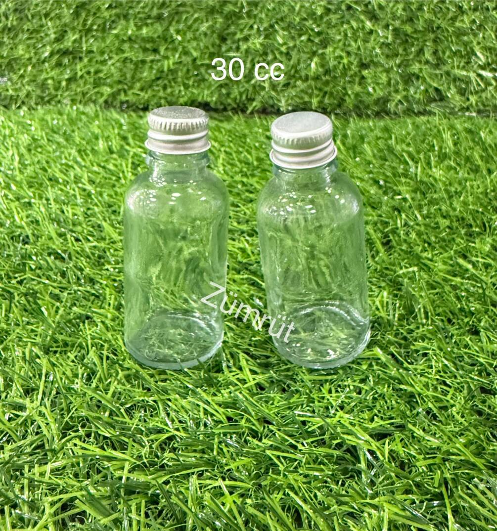 30 CC Cam Kolonya Şişesi Gümüş Kapak - 005 - 1