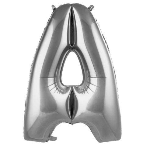 A- Harf 40 inç Folyo Gümüş Balon 100 Cm - 1