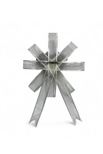 Bohça Süsü  Lazer Güllü Beyaz-Gri  - 3