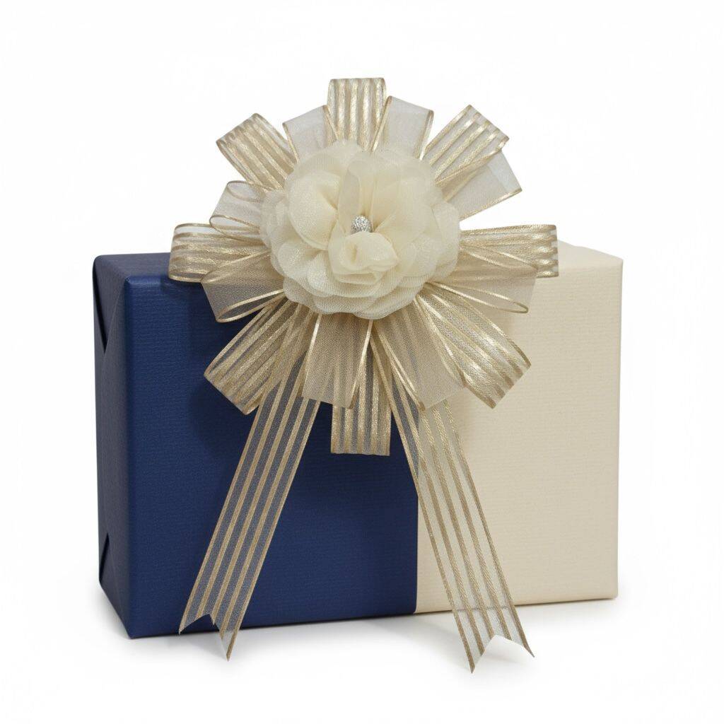 Bohça Süsü Organze Güllü Cappuccino - 1