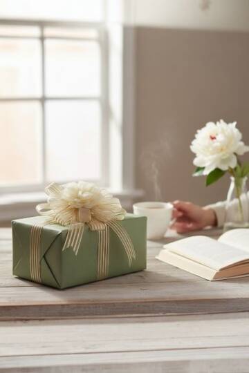 Bohça Süsü Organze Güllü Cappuccino - 2