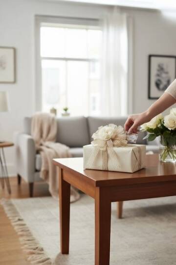 Bohça Süsü Organze Güllü Cappuccino - 3