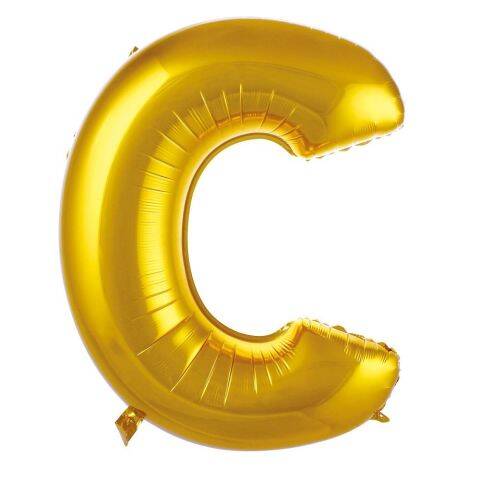 C-Harf 40 inç Folyo Gold Balon 100 Cm - 1