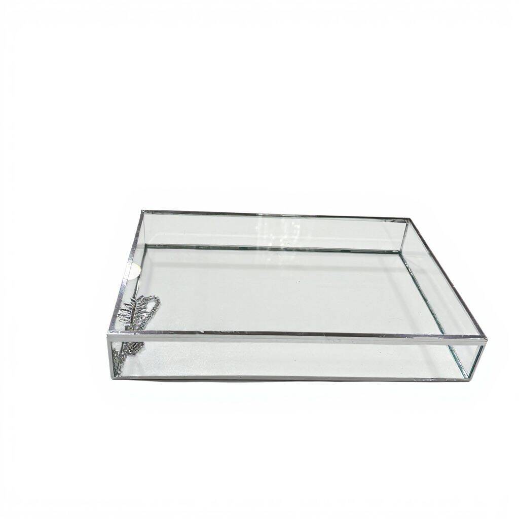Cam Çikolata Kutusu  Gümüş 20*30*4 CM Ayaksız   - 3