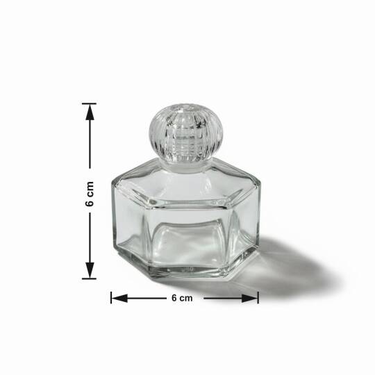 Cam Kolonya Şişesi Altıgen Adet ZMT-854