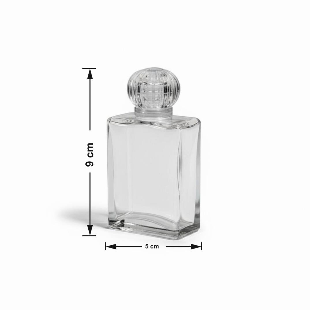 Cam Kolonya Şişesi Dikdörtgen  Adet ZMT-851 - 1