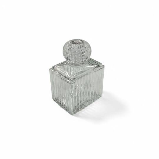 Cam Kolonya Şişesi Kare Çizgili Adet ZMT-853 - 2