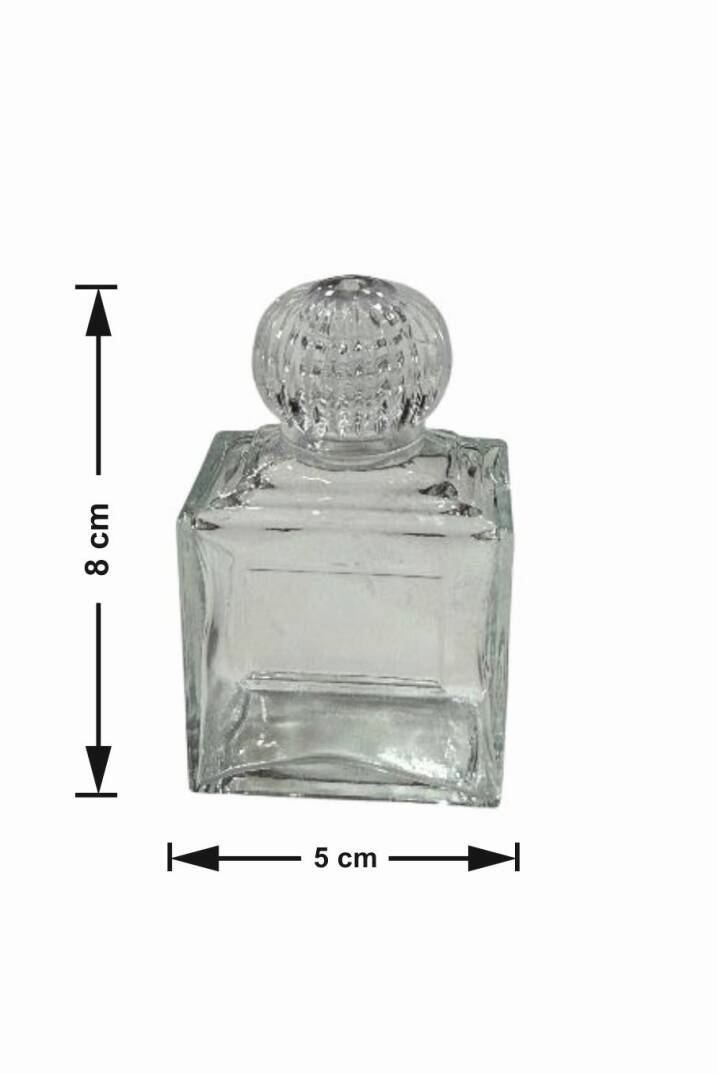 Cam Kolonya Şişesi Kare Delux  Adet ZMT-852 - 1