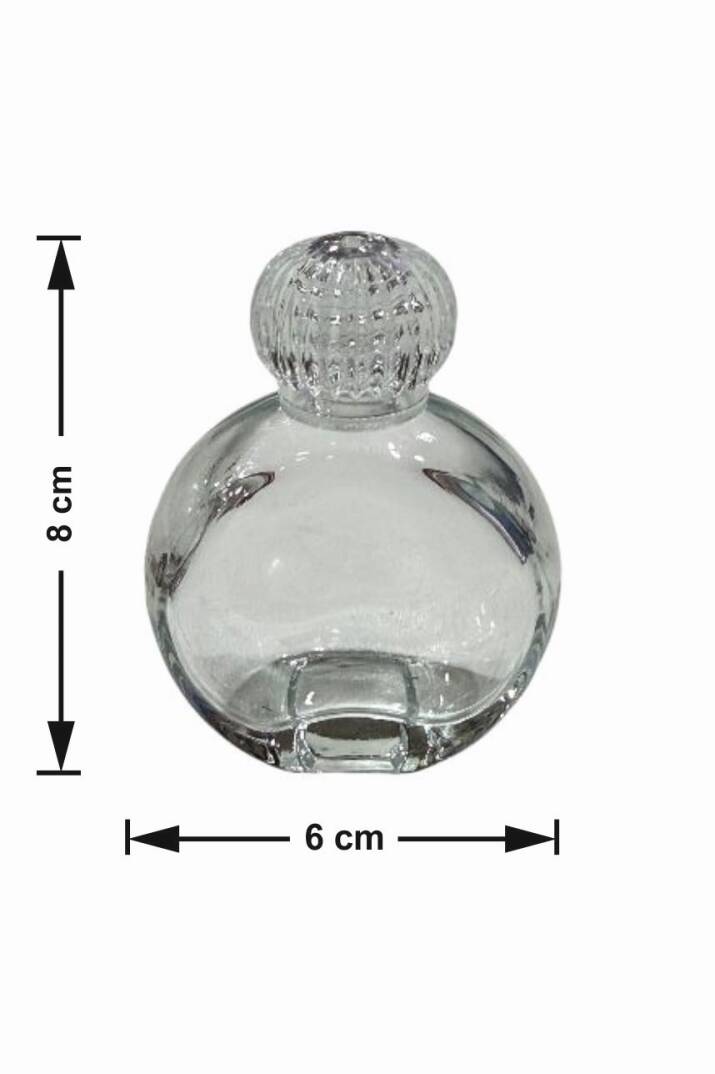 Cam Kolonya Şişesi Yassı Yuvarlak Koli:162 Adet ZMT-83 - 1
