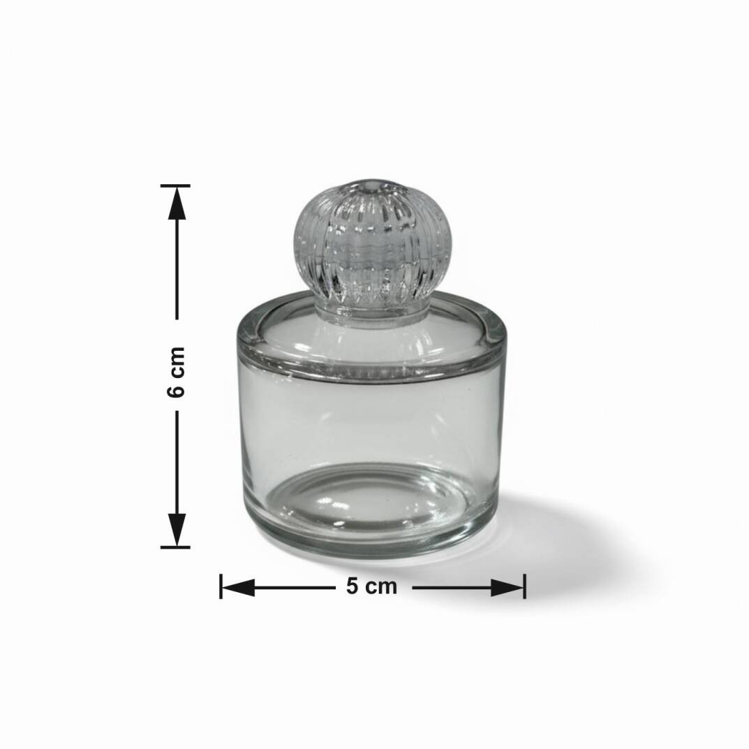 Cam Kolonya Şişesi Yuvarlak Silindir Adet ZMT-87 - 1