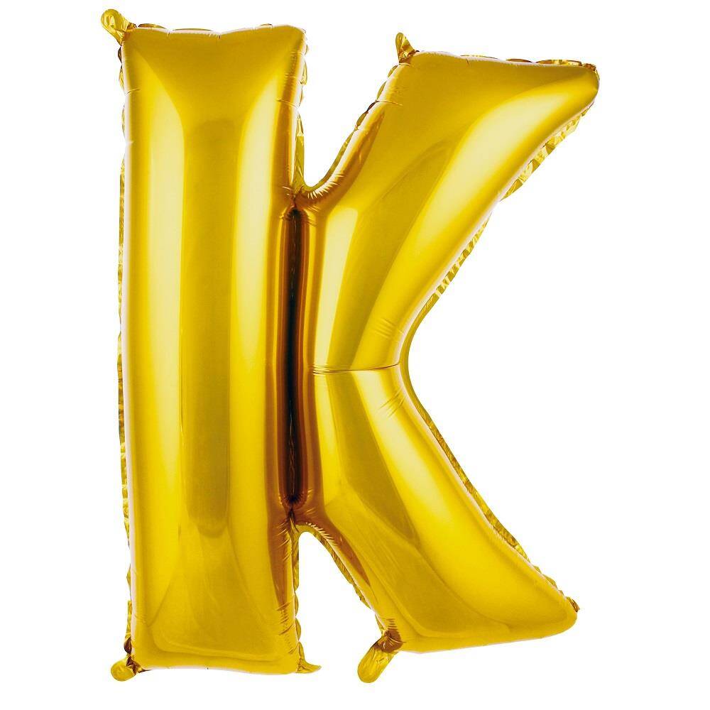 K-Harf 40 inç Folyo Gold Balon 100 Cm - 1