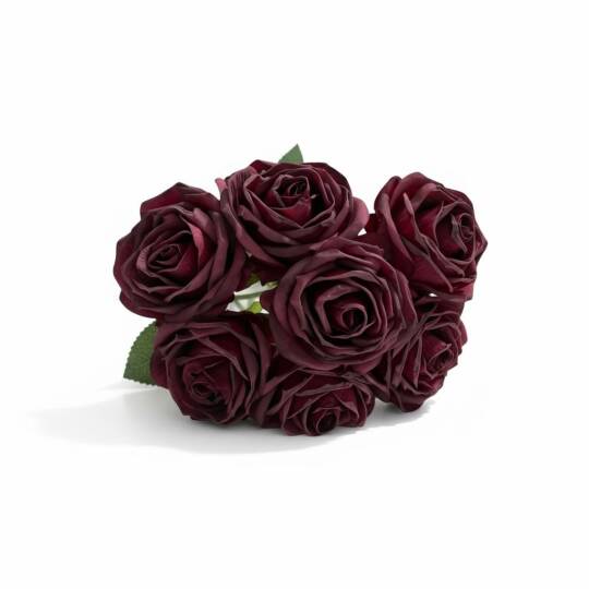 Yapay Gül Plastik Borulu 7 Kafa Bordo ZMT-821