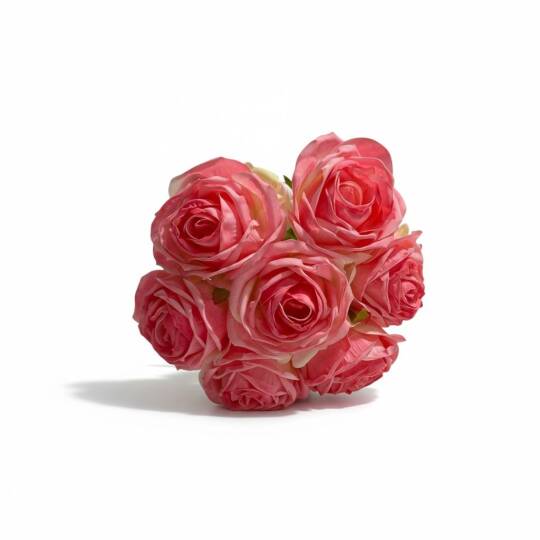 Yapay Gül Plastik Borulu 7 Kafa Pembe ZMT-821 - 2