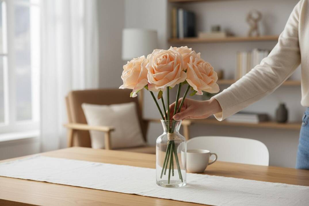 Yapay Gül Plastik Borulu 7 Kafa Pudra ZMT-821 - 2