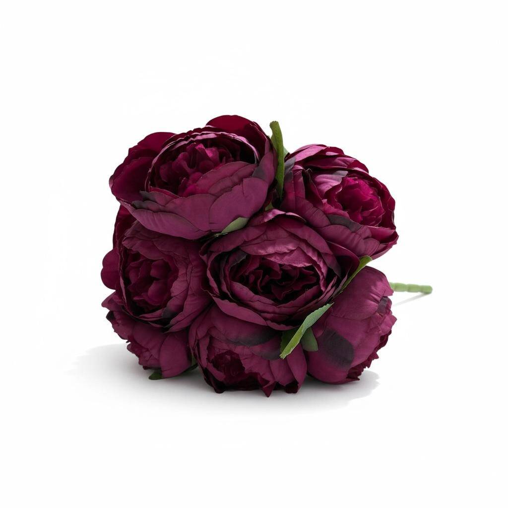 Yapay İri Şakayık Plastik Borulu 7 Kafa Mürdüm ZMT-829 - 2