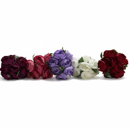 Yapay İri Şakayık Plastik Borulu 7 Kafa Mürdüm ZMT-829 - 5