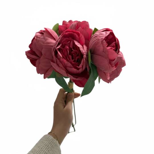 Yapay İri Şakayık Plastik Borulu 7 Kafa Pembe ZMT-829