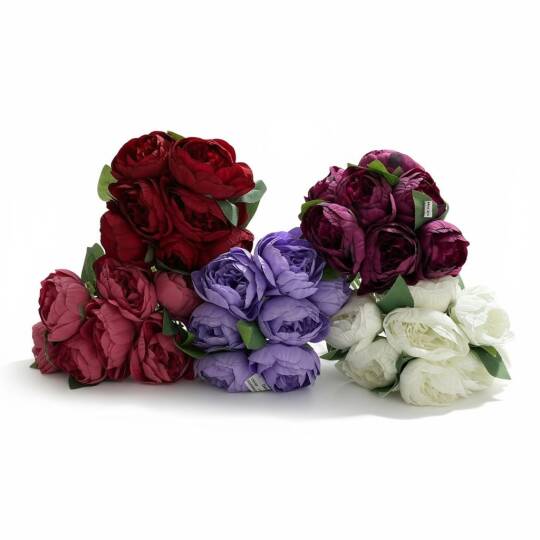 Yapay İri Şakayık Plastik Borulu 7 Kafa Pembe ZMT-829 - 3