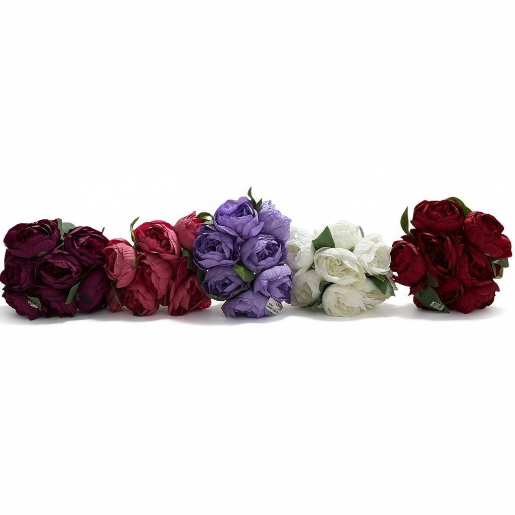 Yapay İri Şakayık Plastik Borulu 7 Kafa Pembe ZMT-829 - 4