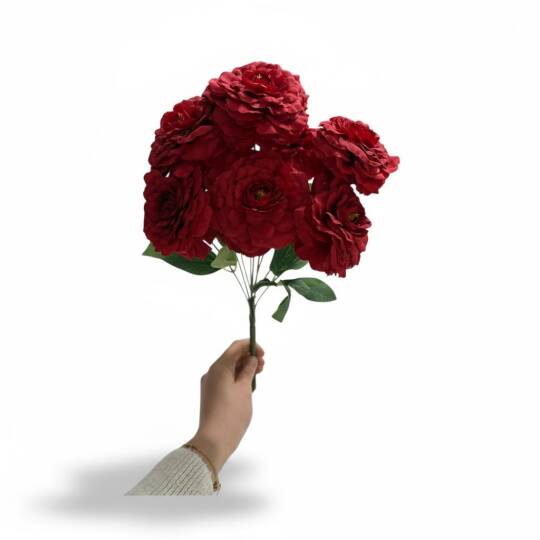 Yapay Karanfil 9 Kafa Kırmızı ZMT-904 - 2